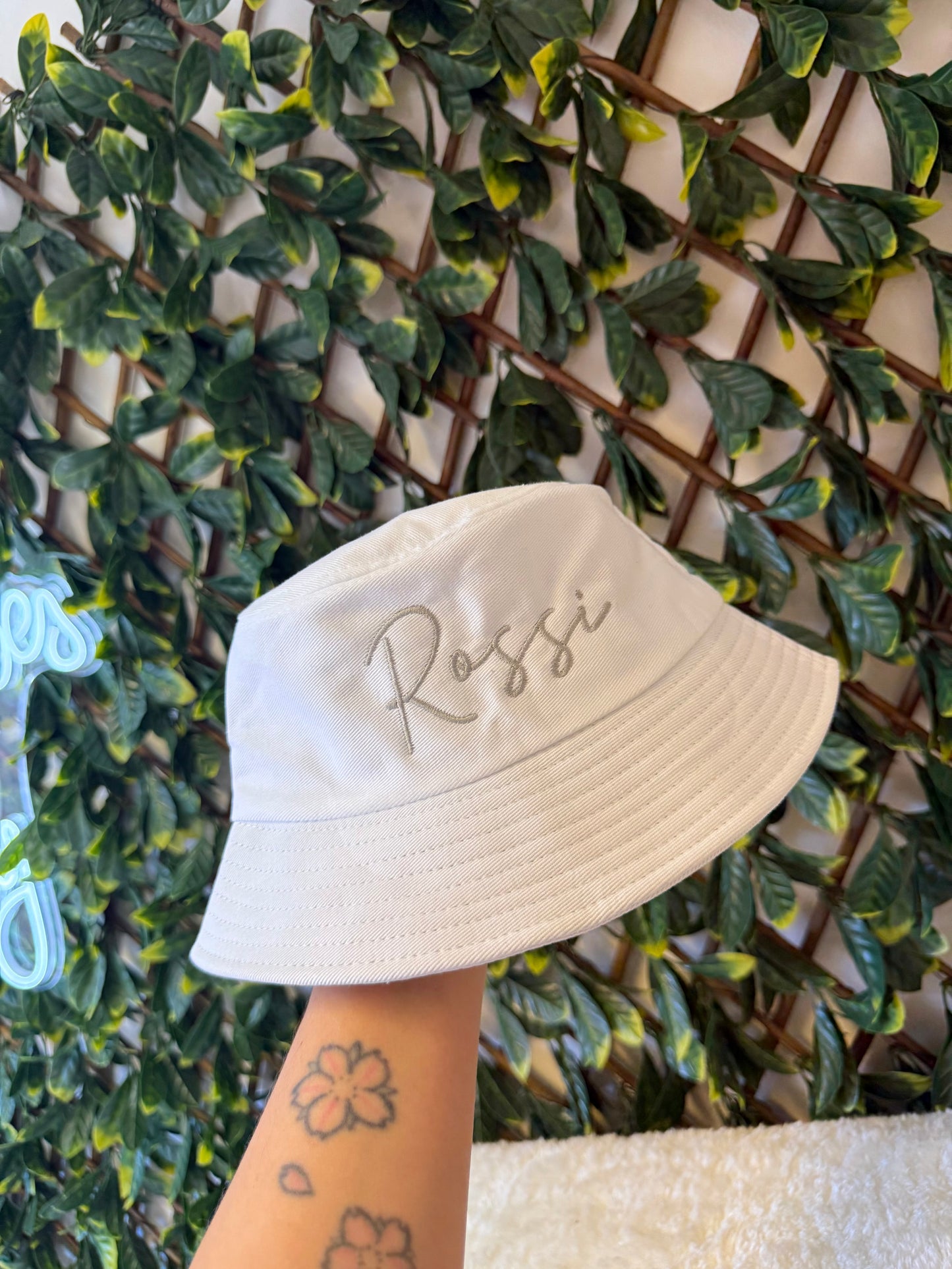 Children’s embroidered bucket hat - all colours