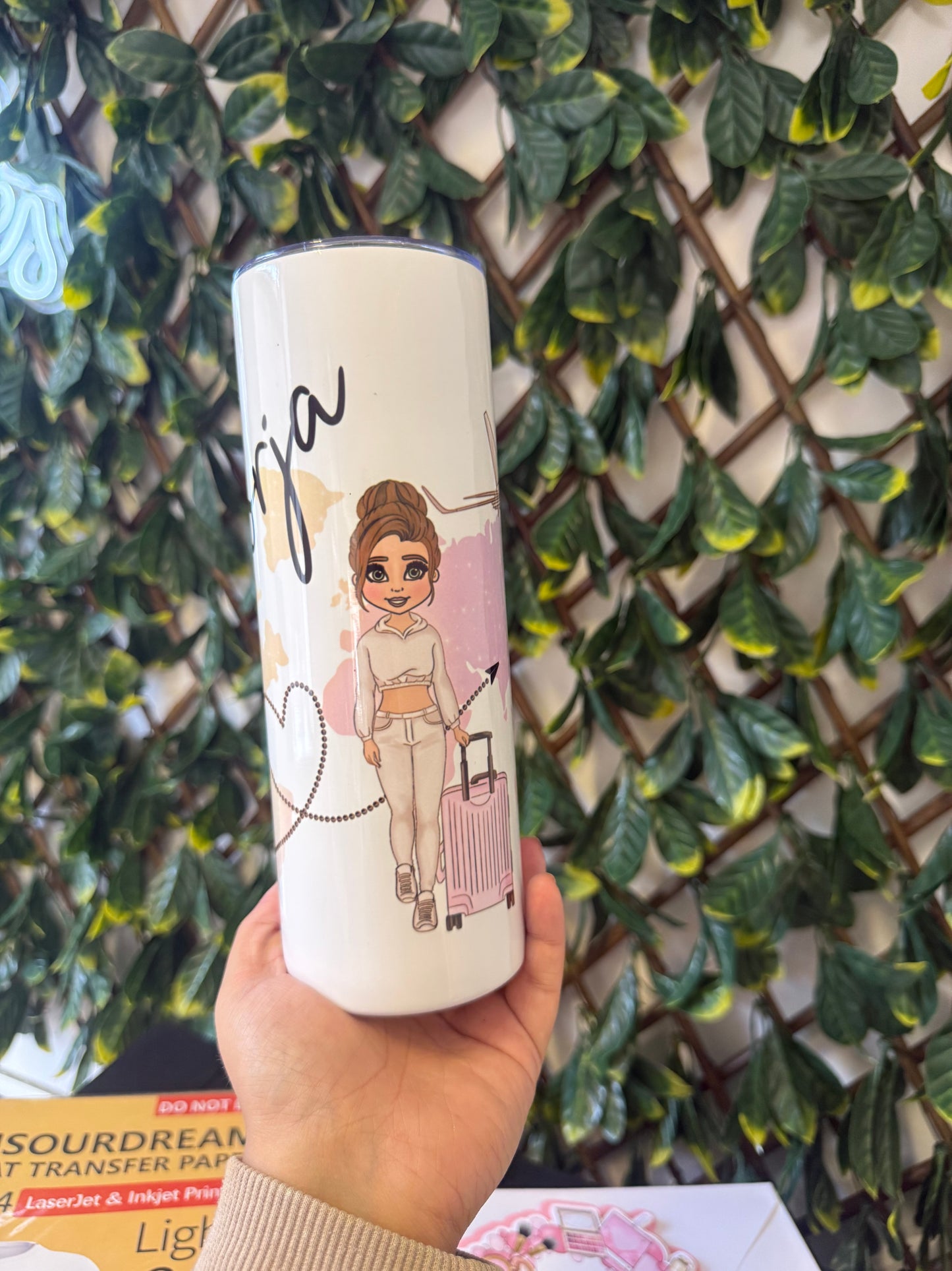 20oz holiday plane tumbler