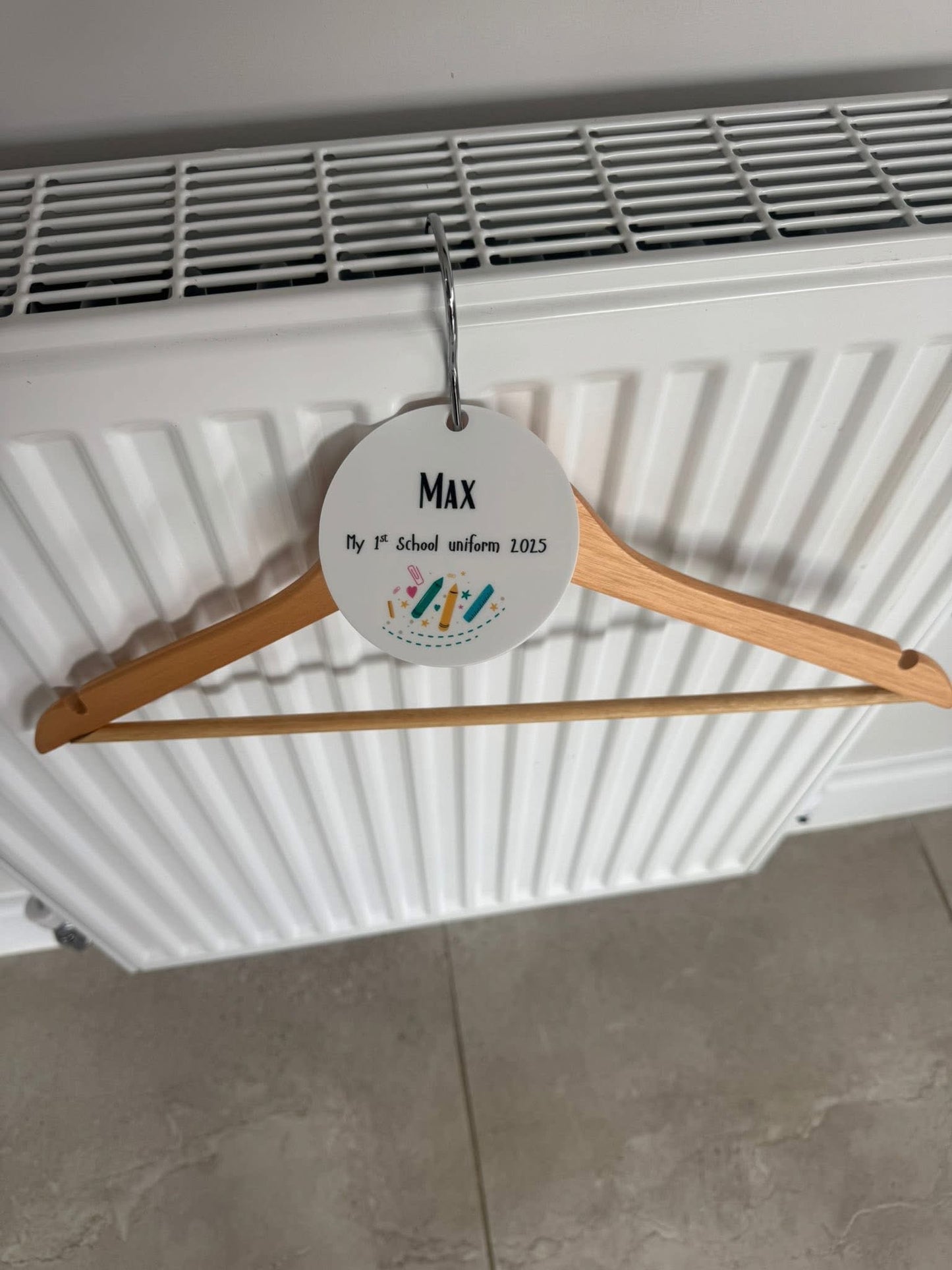 Back to school clothes hanger tag