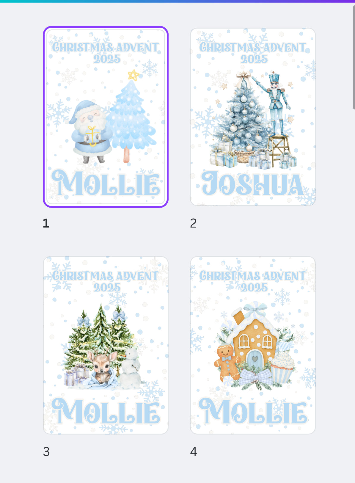 Christmas advent book 2025 - all designs