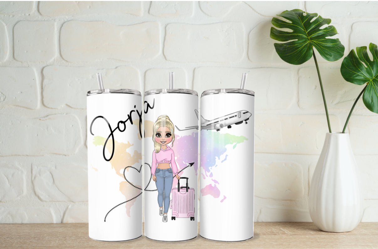 20oz holiday plane tumbler