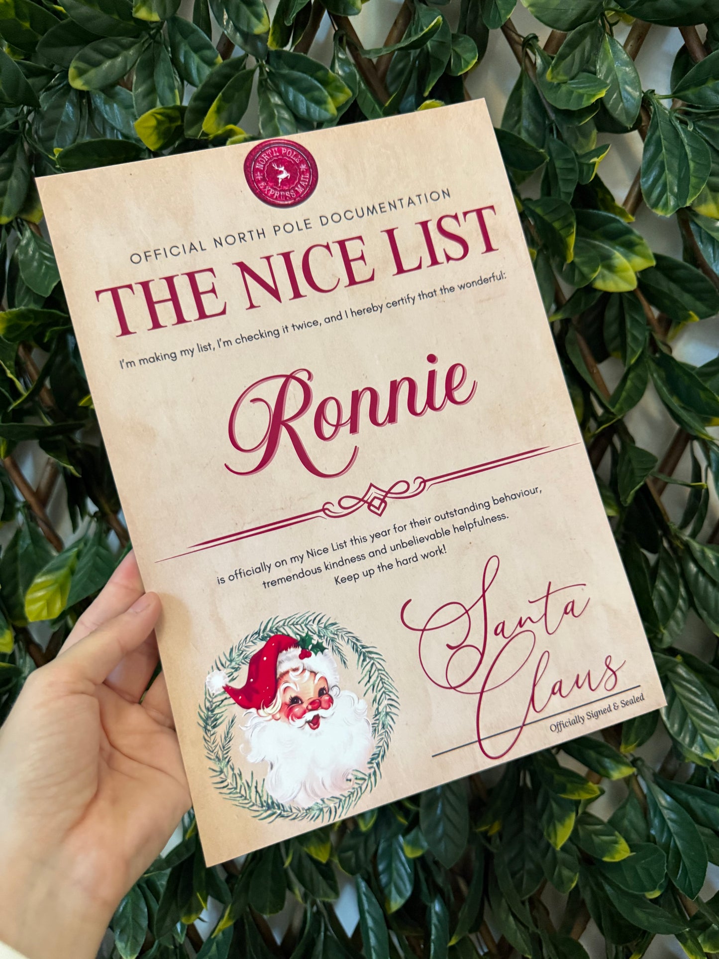Nice list certificate - all designs