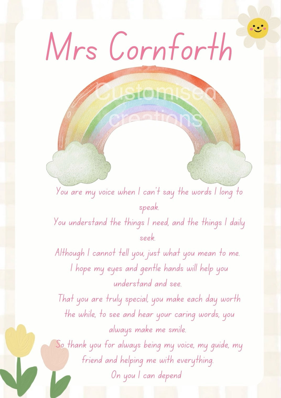 Teacher print non verbal