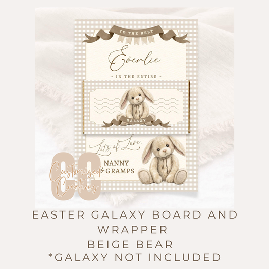 Easter Beige Bear Galaxy Board And Wrapper