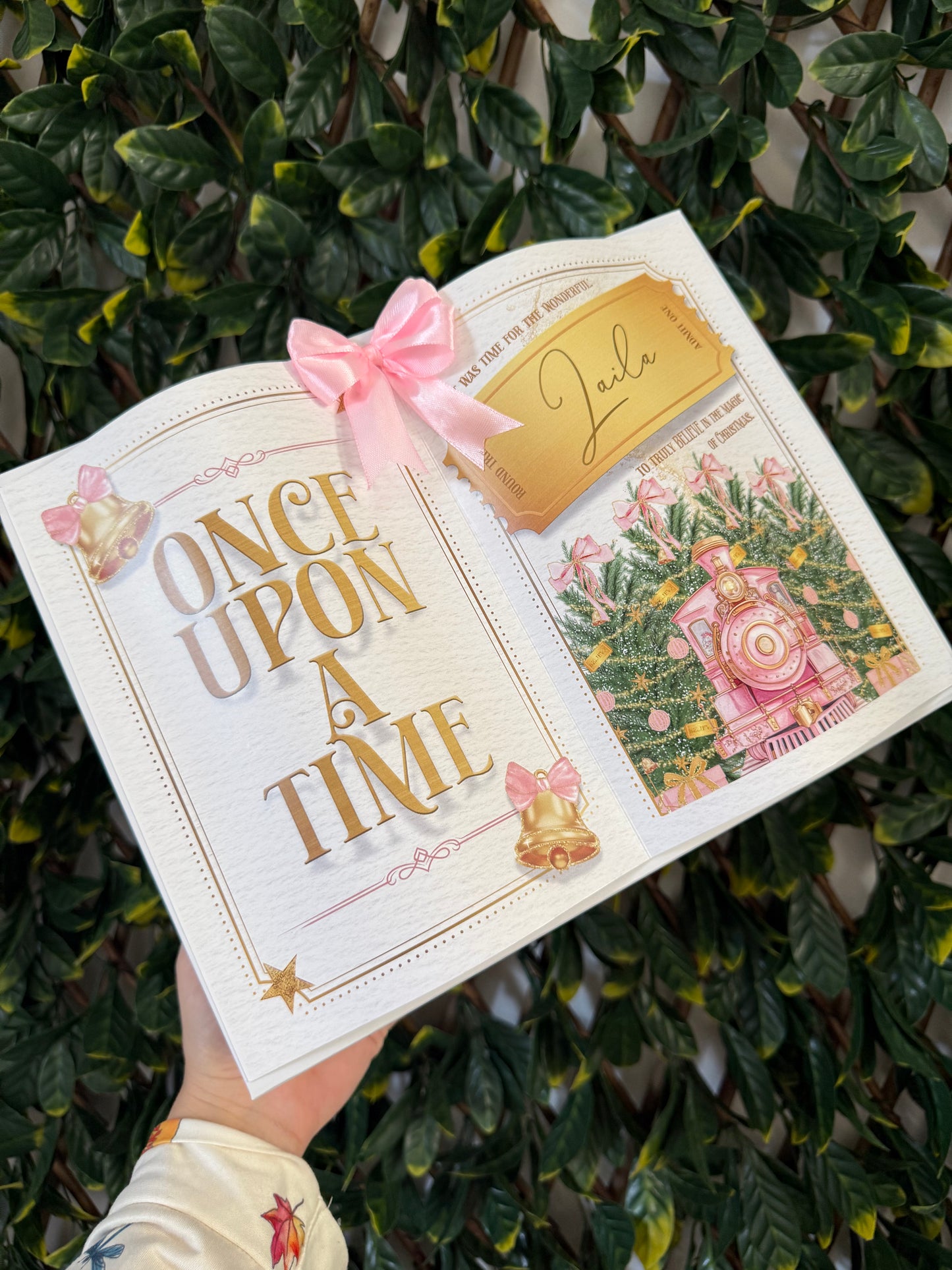 Magentic gift box - pink train