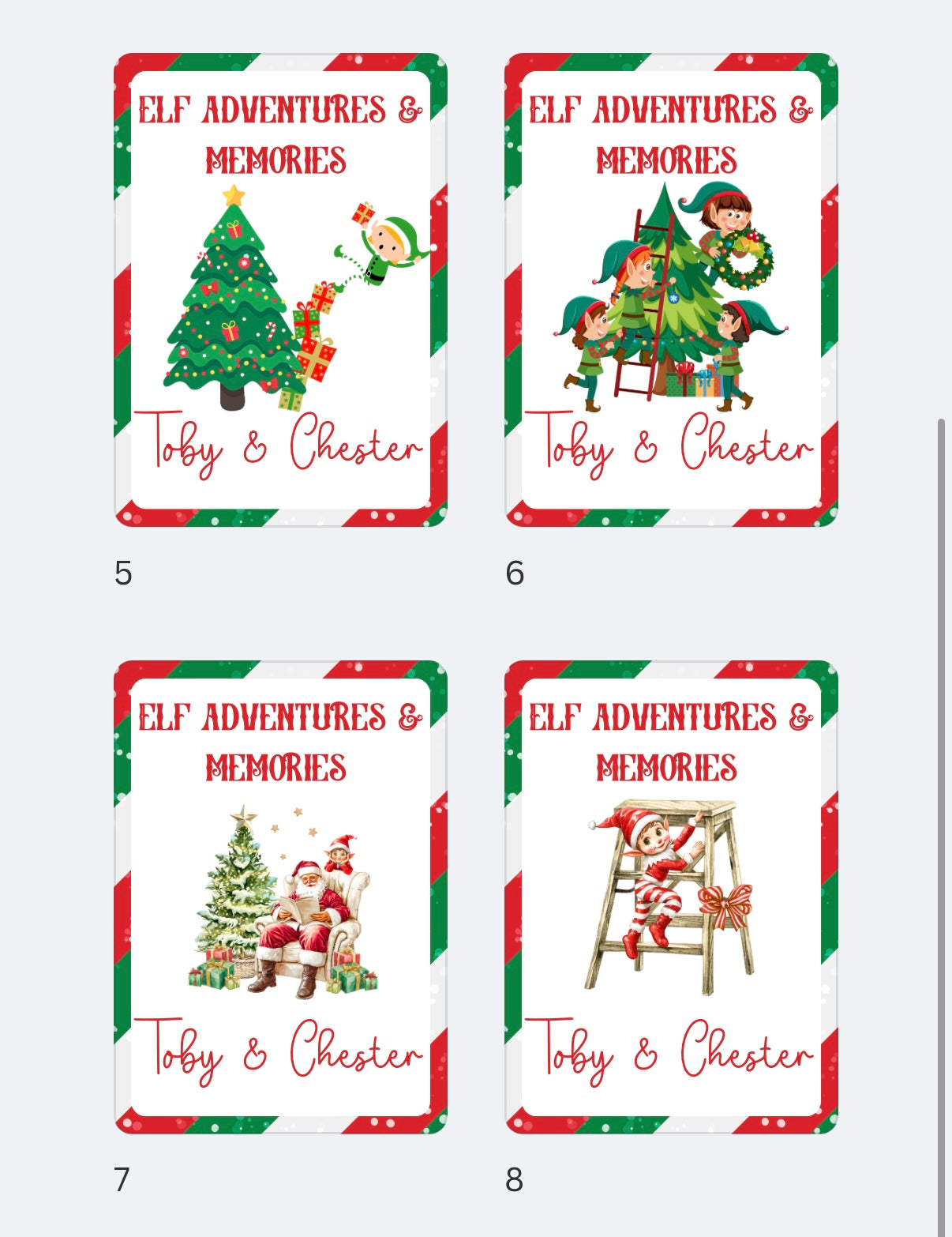 Elf memories and adventure book a4 - all designs