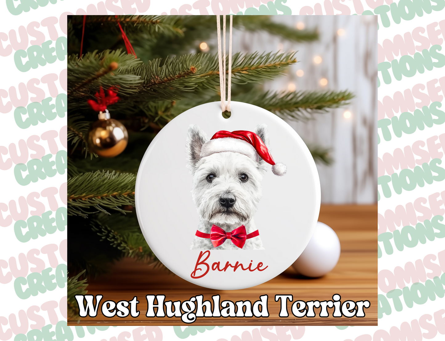 Pet Ceramic Bauble - Dog