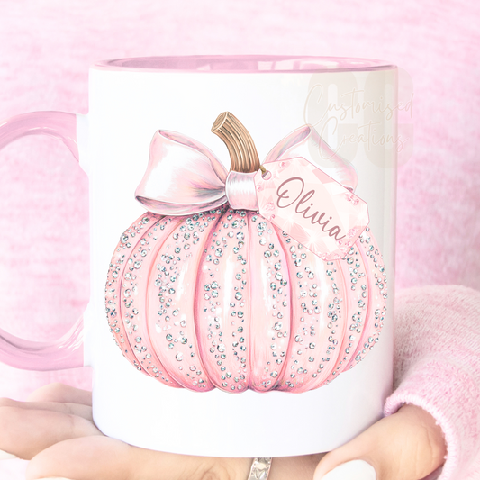 Halloween mug - pink pumpkin