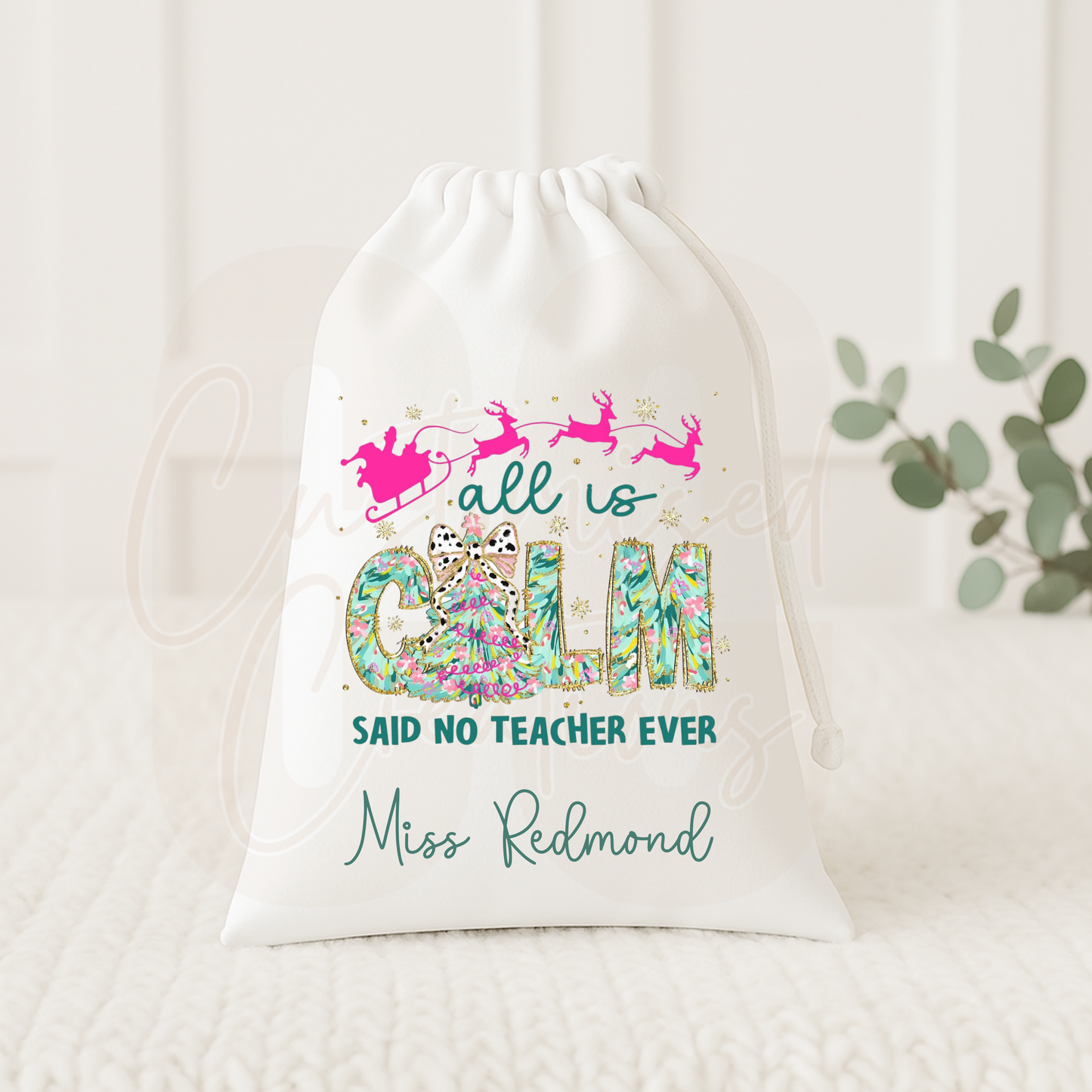 Christmas gift sack - teacher