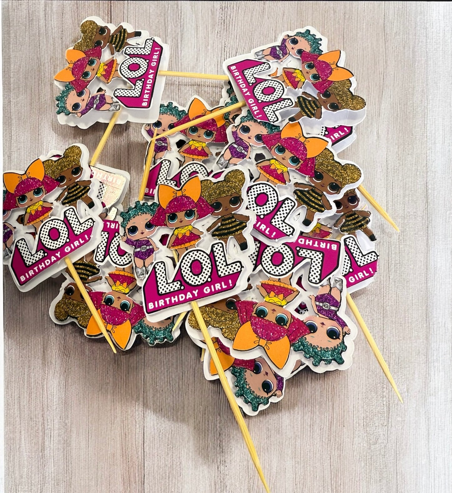 Birthday cupcake toppers
