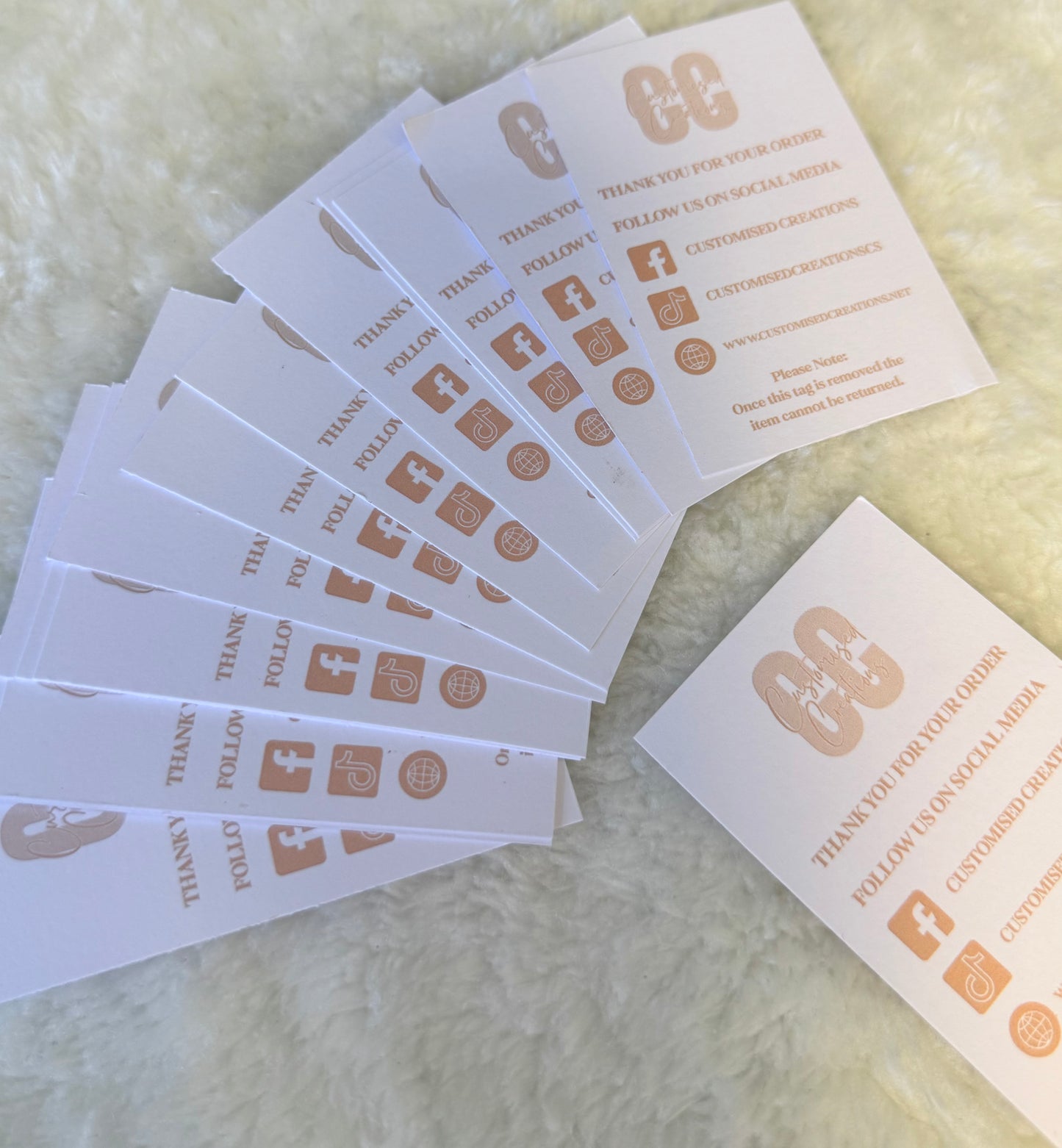 Business cards/clothes tags