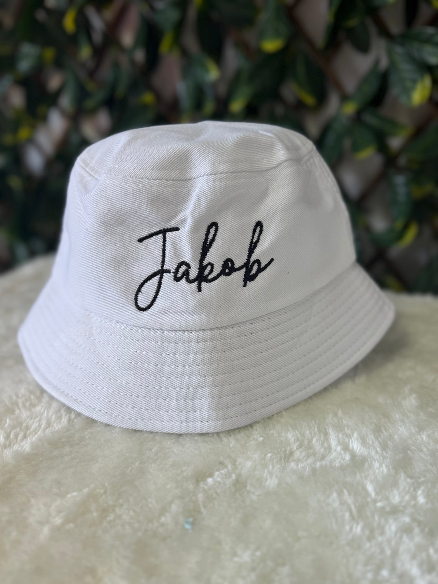 Children’s embroidered bucket hat - all colours