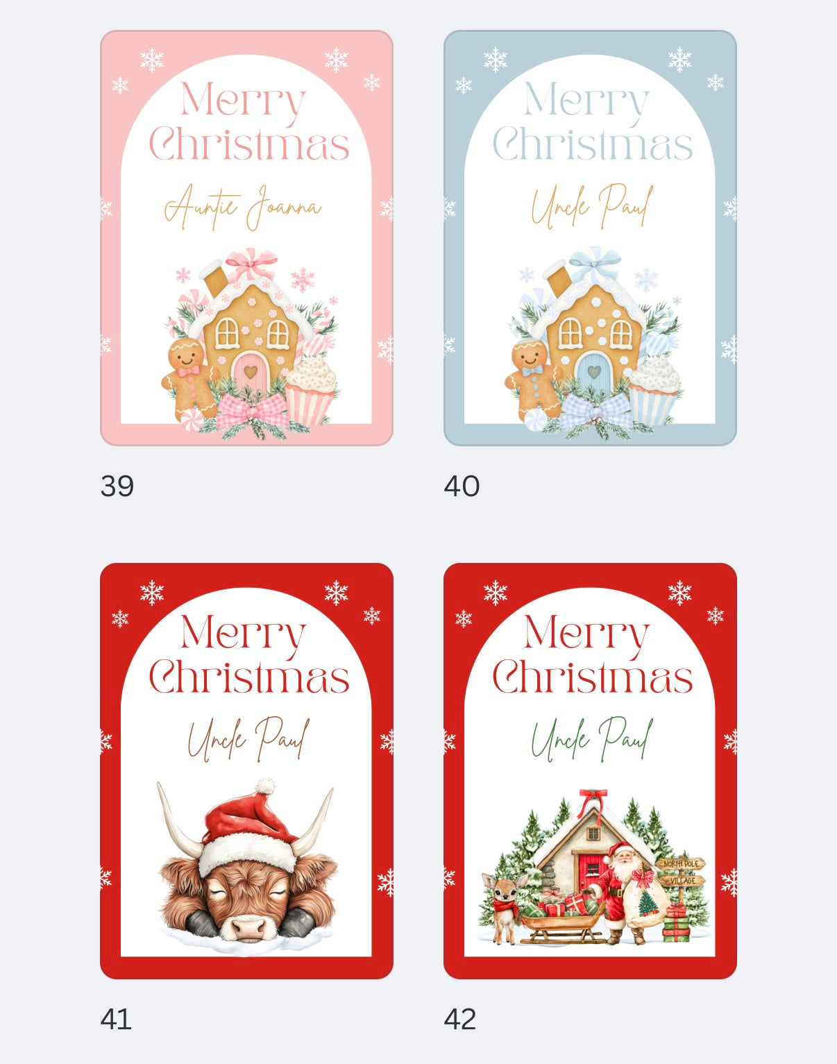 3D Christmas card - all designs