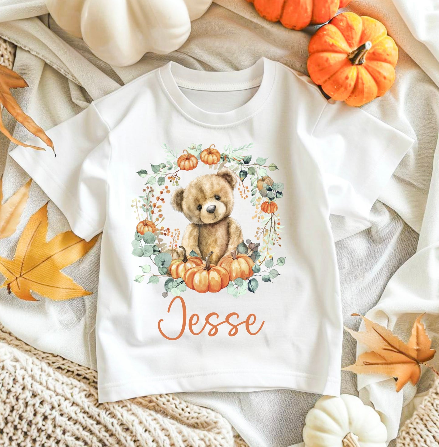Bear pumpkin halloween tshirt