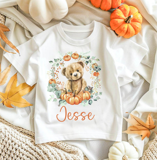 Bear pumpkin halloween tshirt