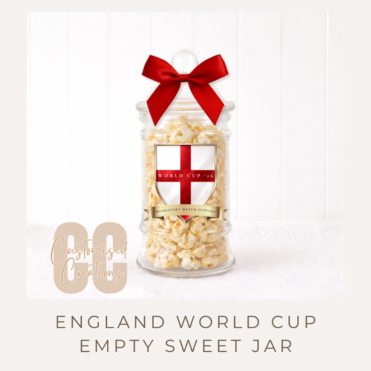 World Cup England empty sweet jar