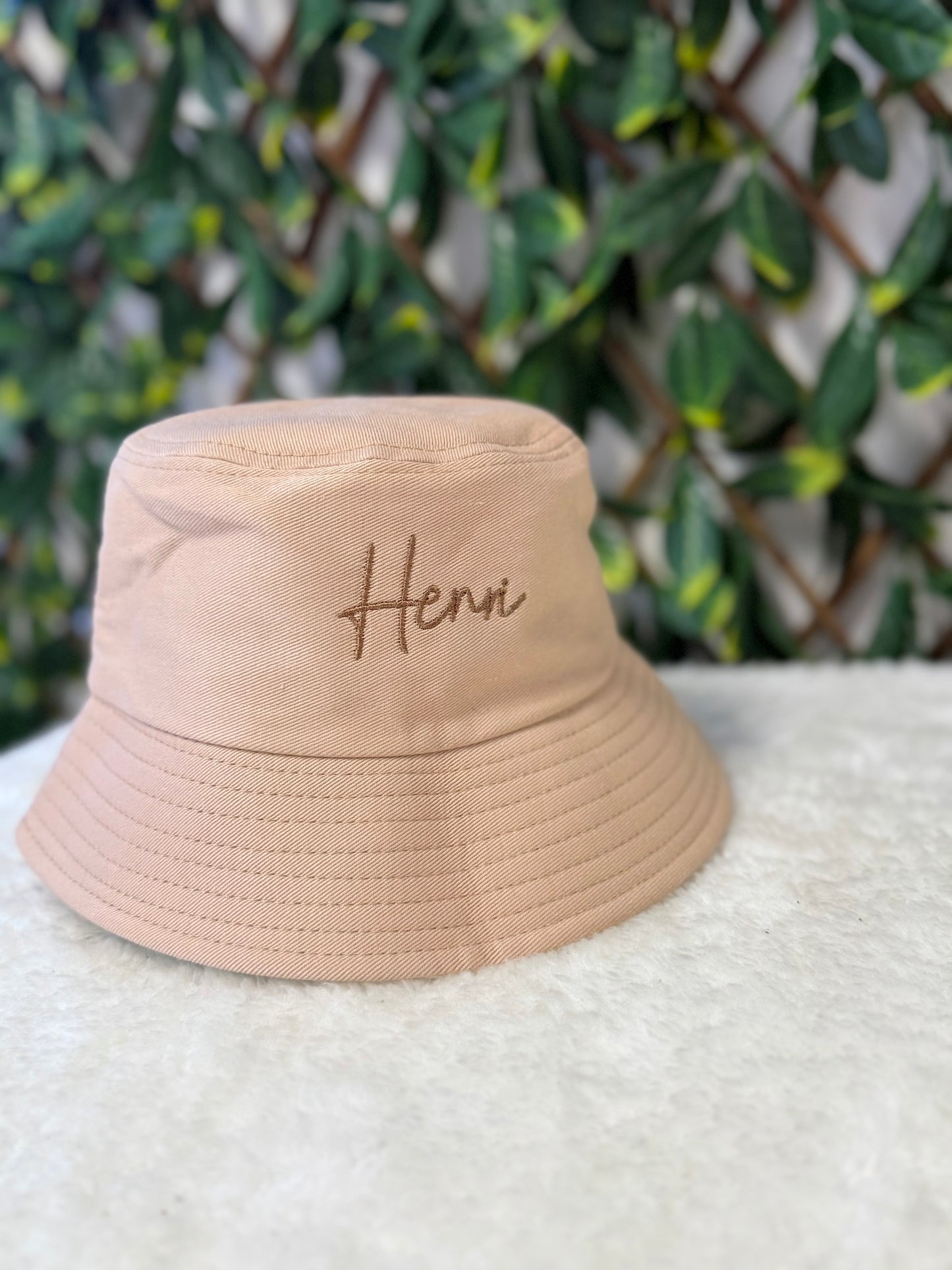 Children’s embroidered bucket hat - all colours