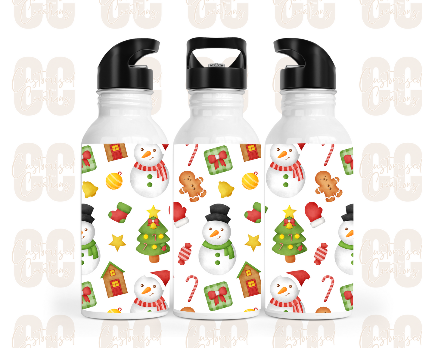 Christmas stainless steel kids water bottle