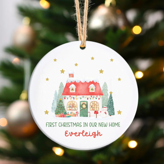 Ceramic bauble - 1st christmas in our new home