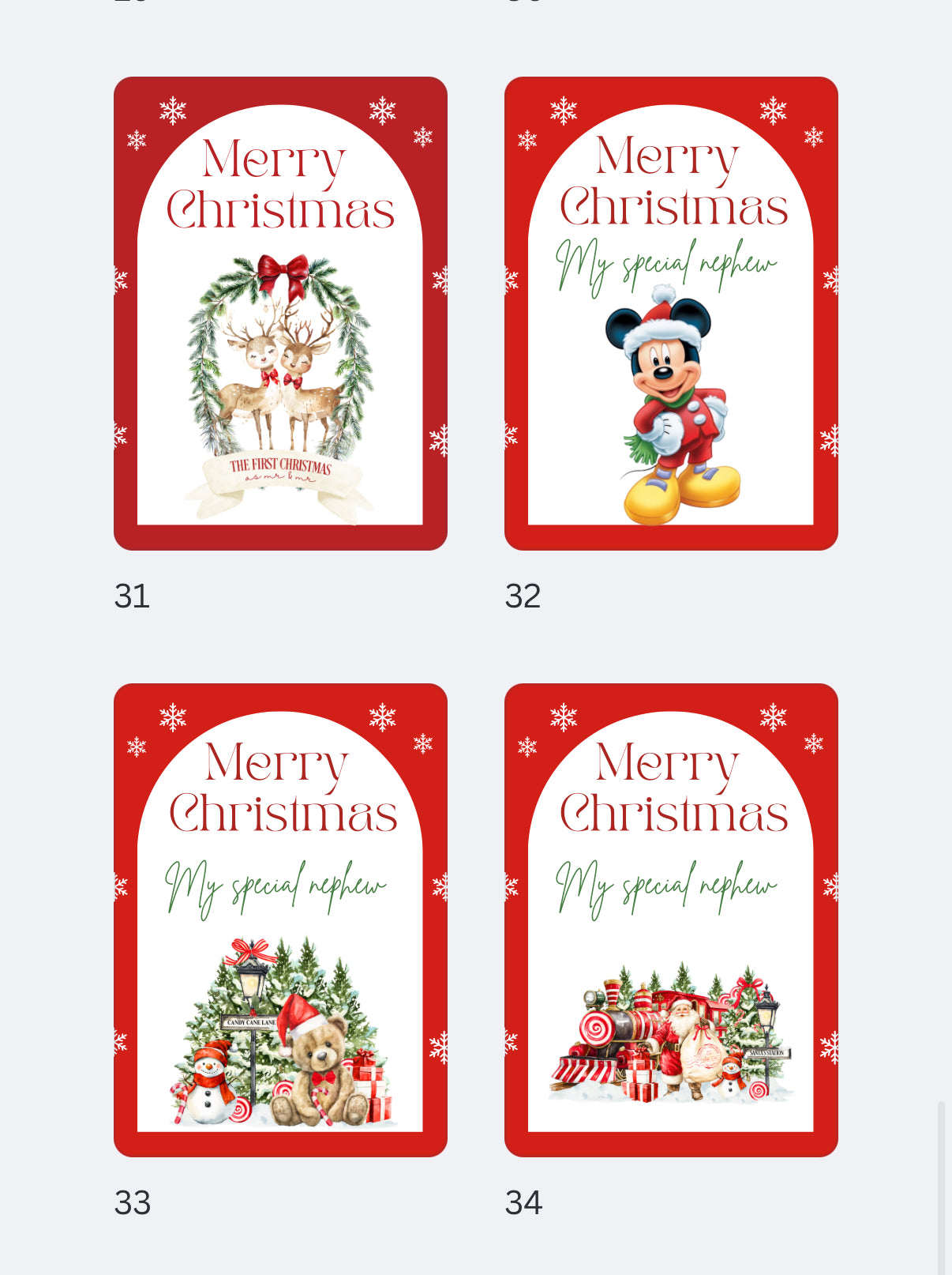 3D Christmas card - all designs