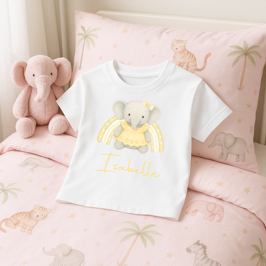 Yellow elephant tshirt