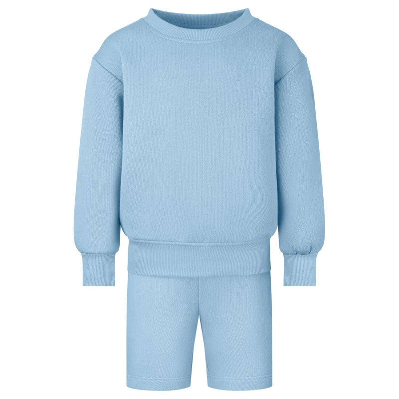 Embroidered Little Flyer oversized sweatshirt and short set - All colours