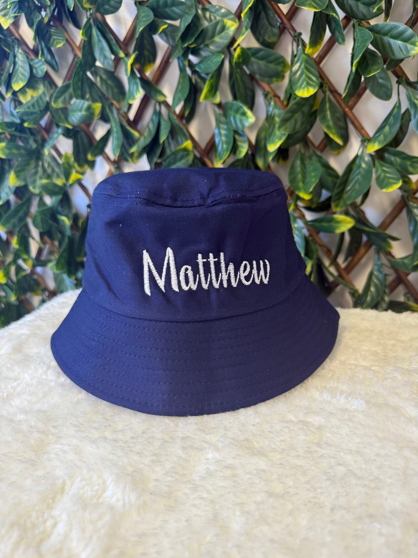 Children’s embroidered bucket hat - all colours