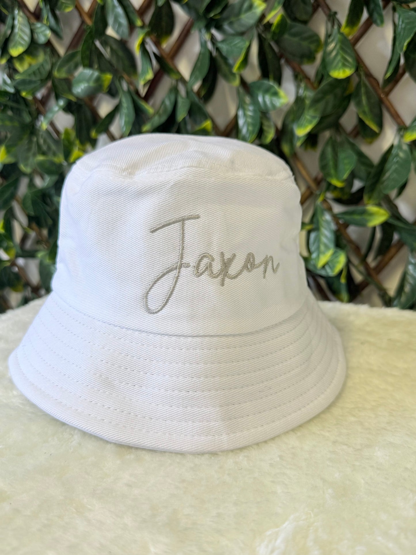 Children’s embroidered bucket hat - all colours
