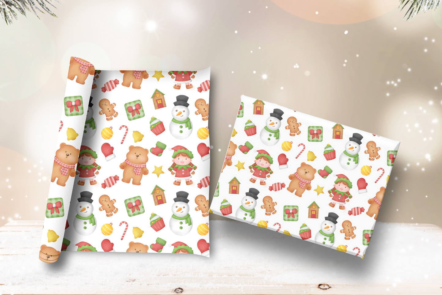 Christmas A3 wrapping paper - 130gsm gloss