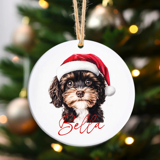 Ceramic bauble - Christmas dog