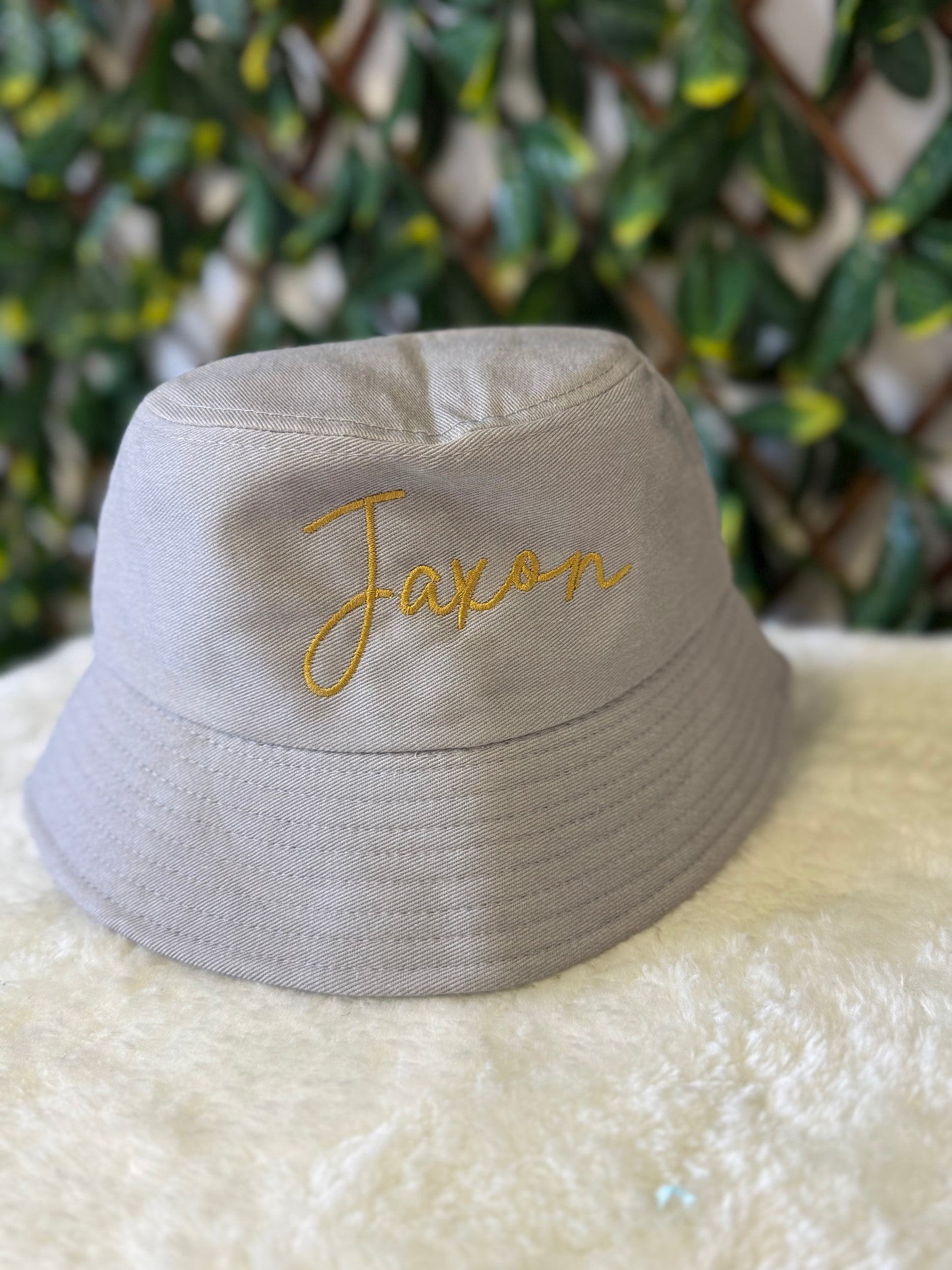 Children’s embroidered bucket hat - all colours