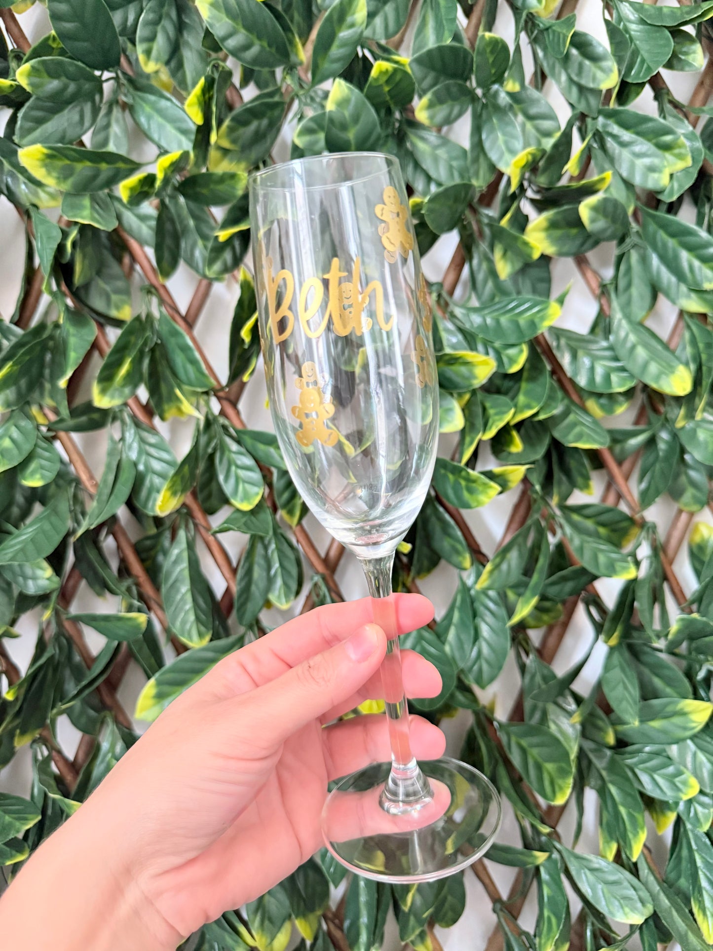 Gingerbread champagne glass