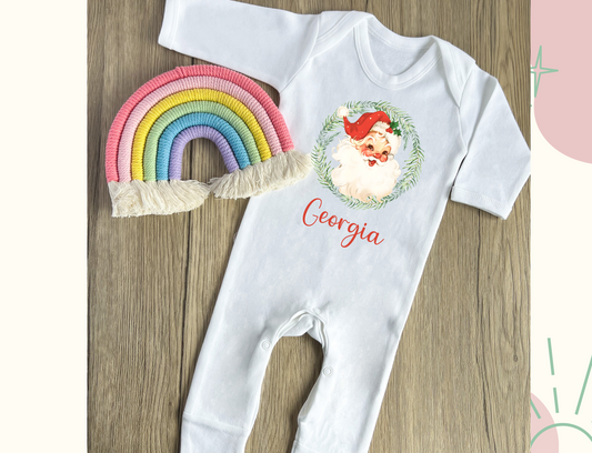 Santa Christmas babygrow