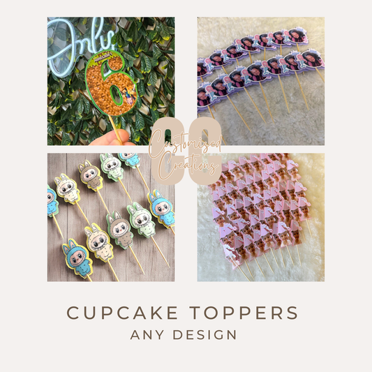 Personalised Birthday Cupcake Toppers – Any Theme Available