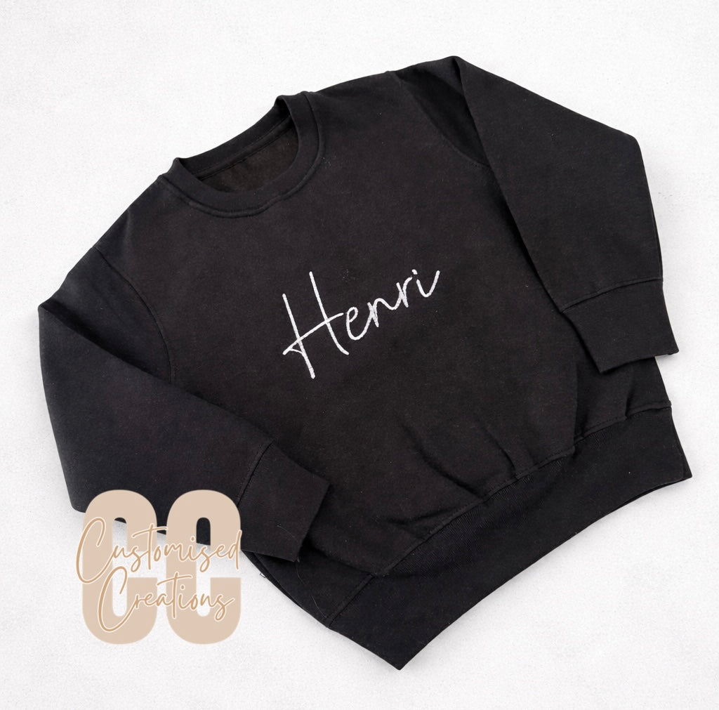 Embroidered sweatshirt - black