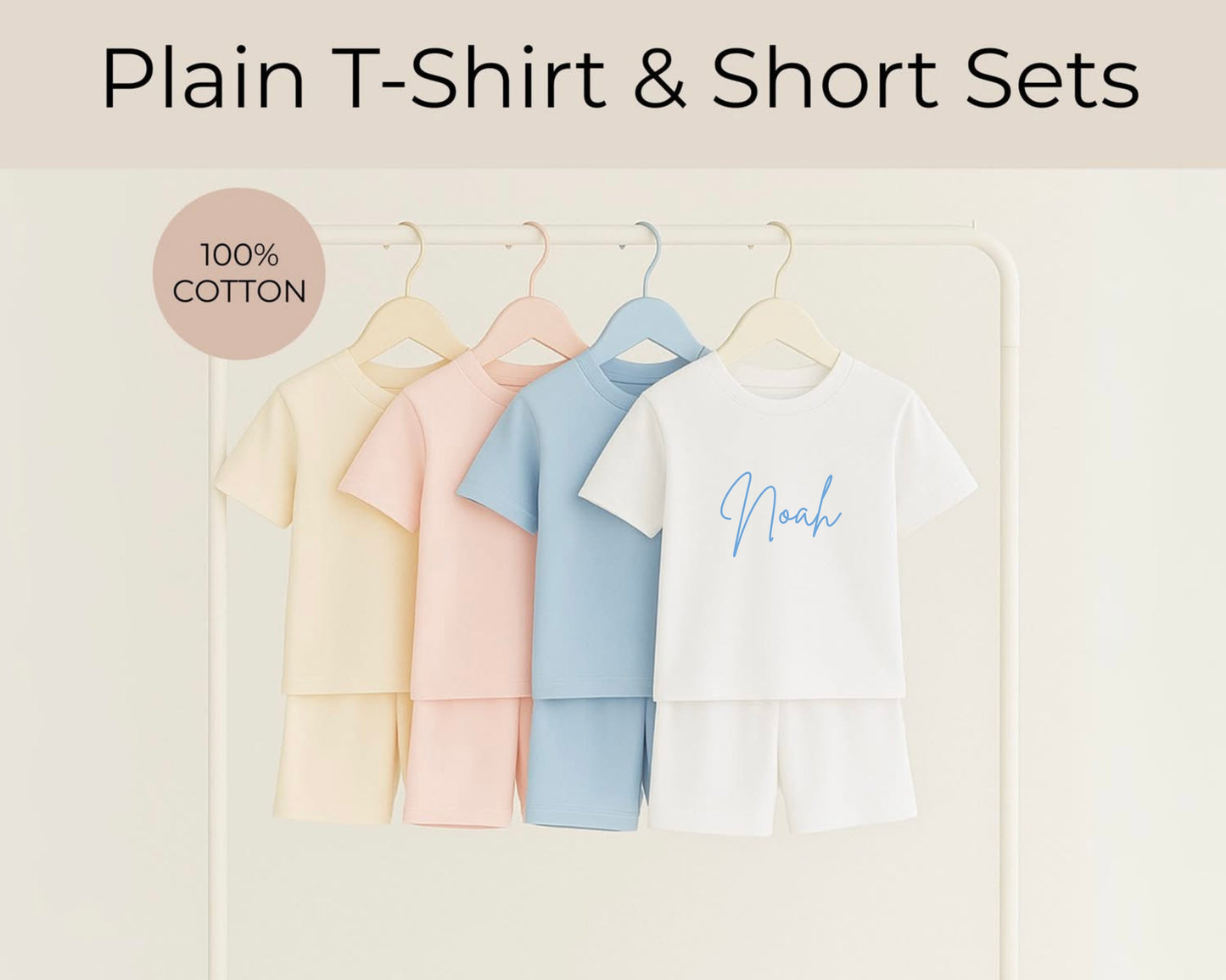 Embroidered shorts and tshirt set