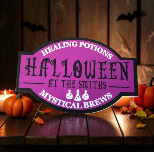 Potions Halloween sign