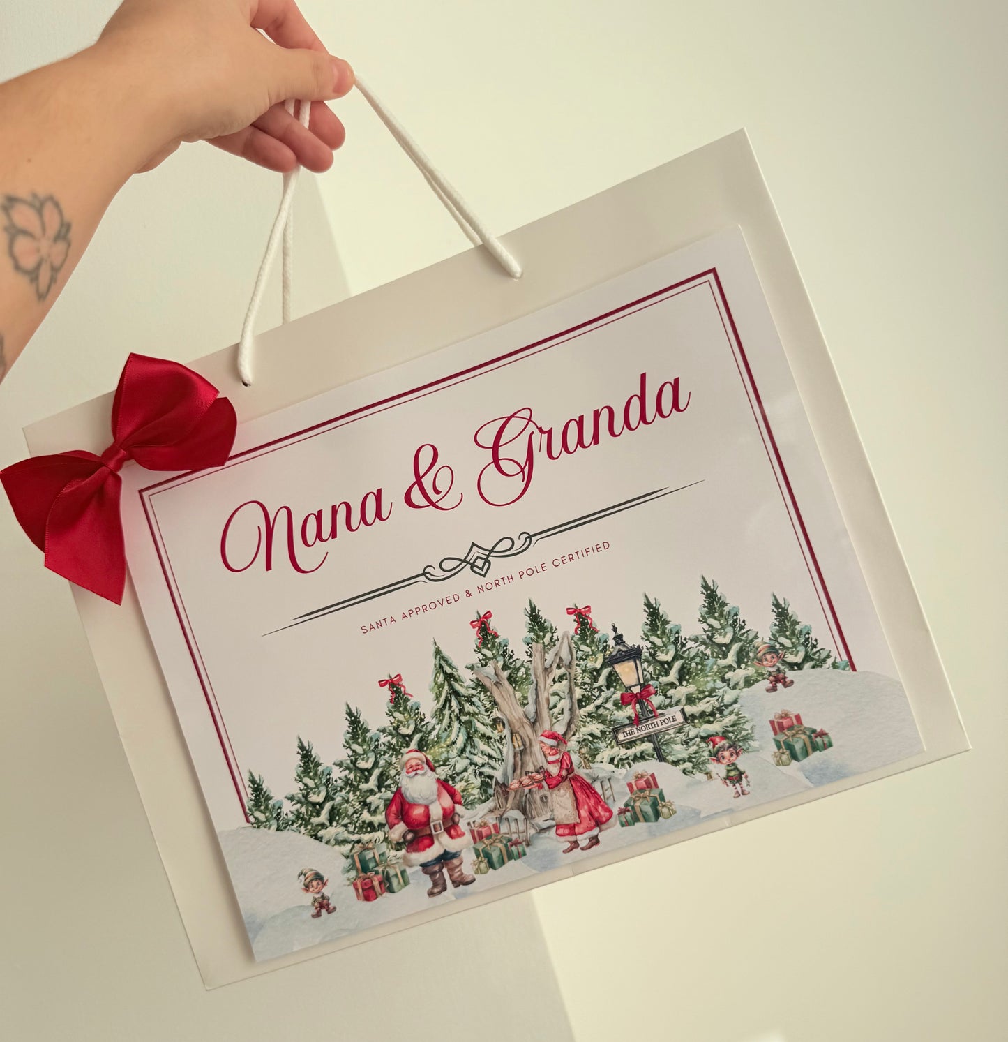 Christmas Mr & Mrs Claus gift bag