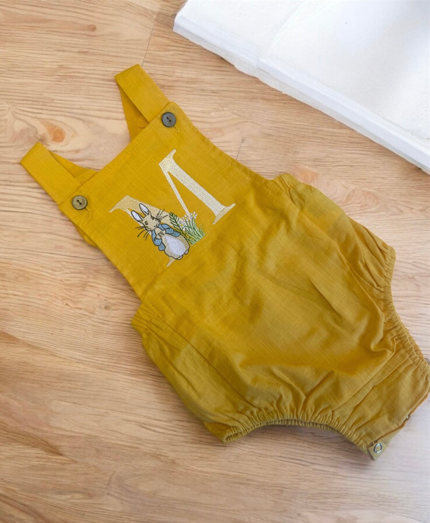 Embroidered Peter rabbit romper