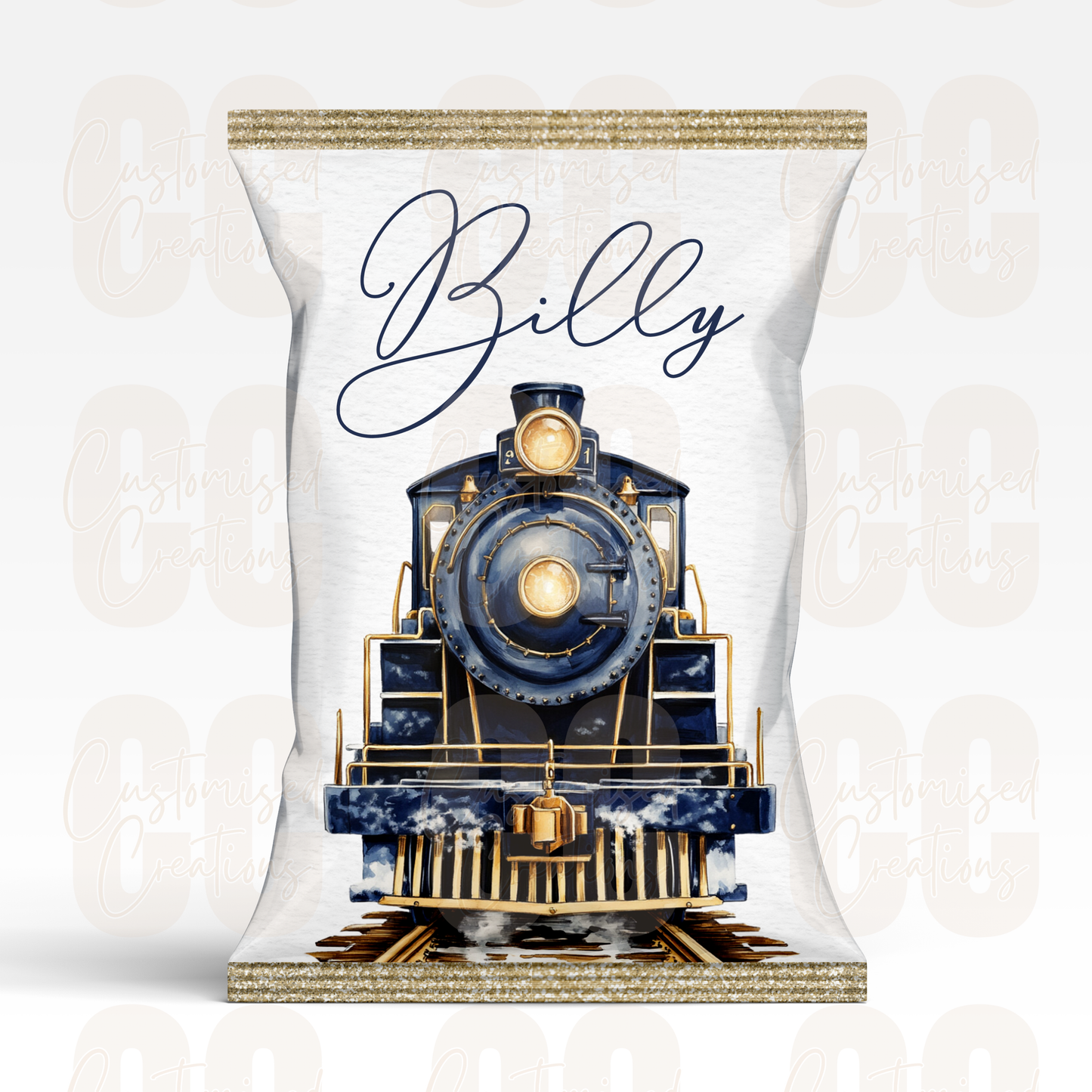 Christmas treat packet - navy train