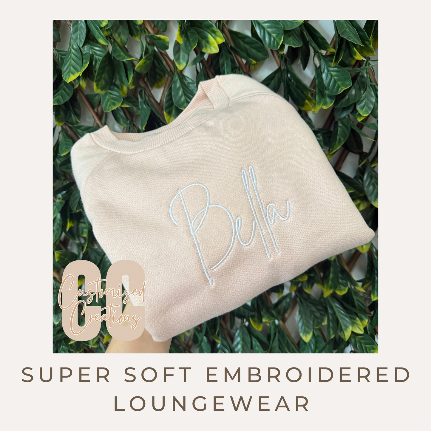 Soft fleece loungewear embroidered - all colours