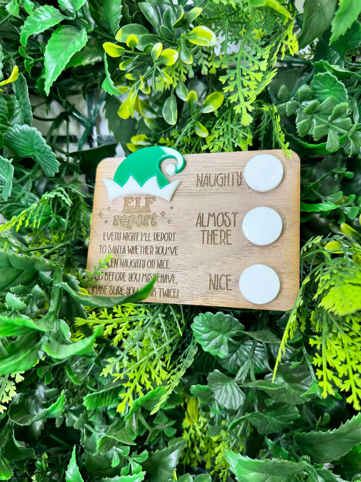 Christmas elf report card