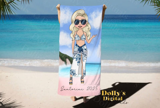Printed for you beach towel