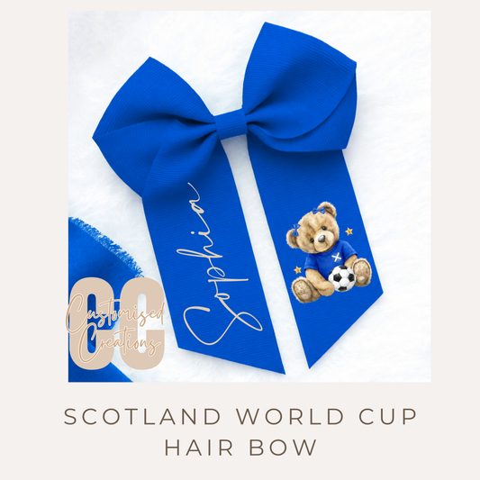 World Cup Scotland hair bow