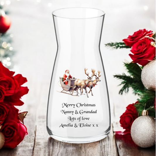 Christmas vase - Santa and reindeer