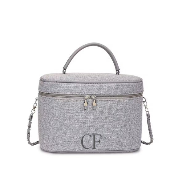 Canvas shoulder cosmetic bag
