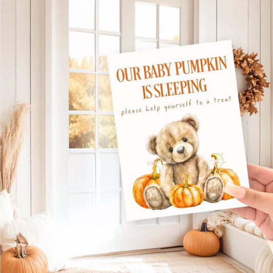 Baby is sleeping Halloween aluminium sign