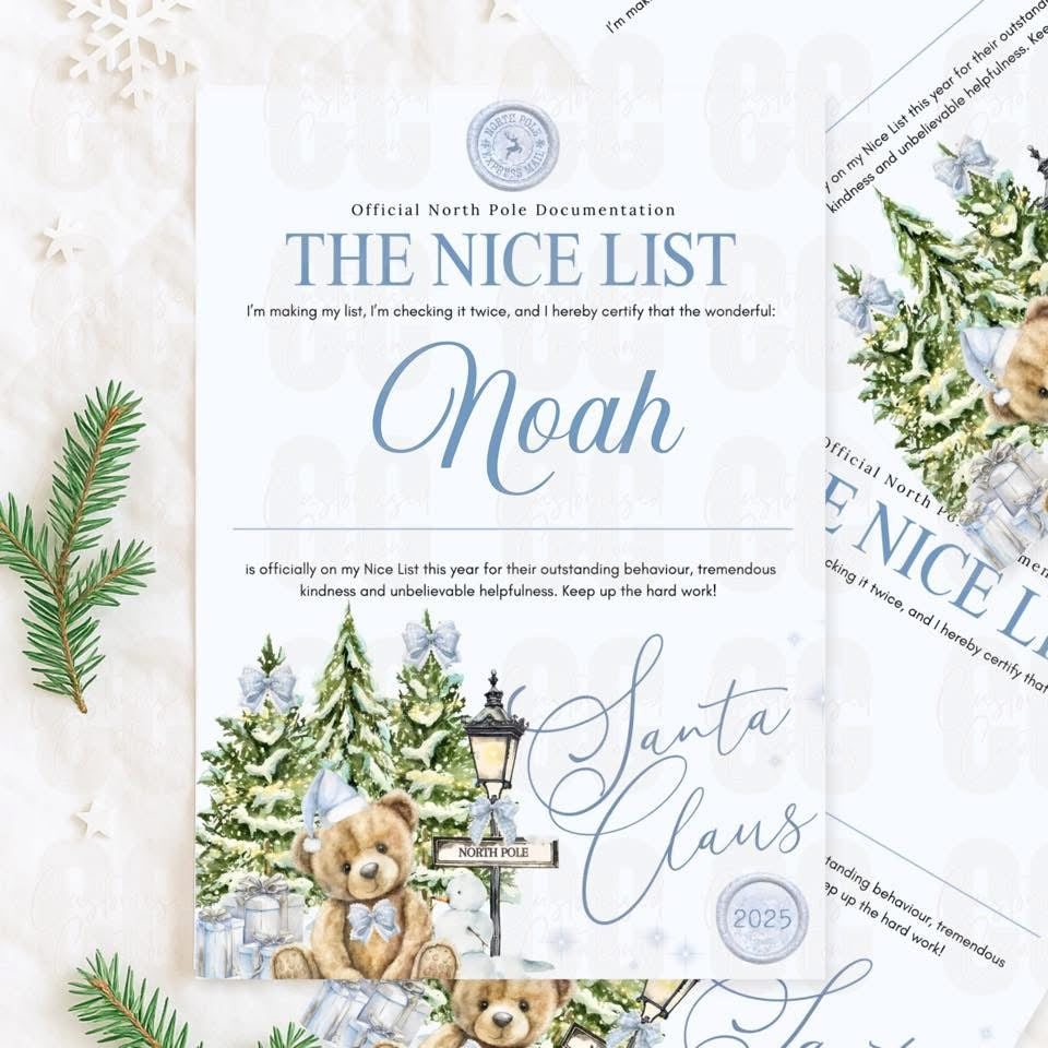 Nice list certificate - all designs