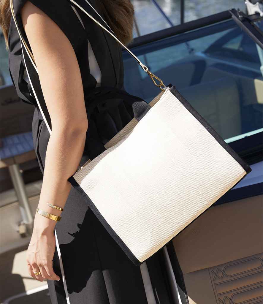 Natural/Black handbag and/or pouch