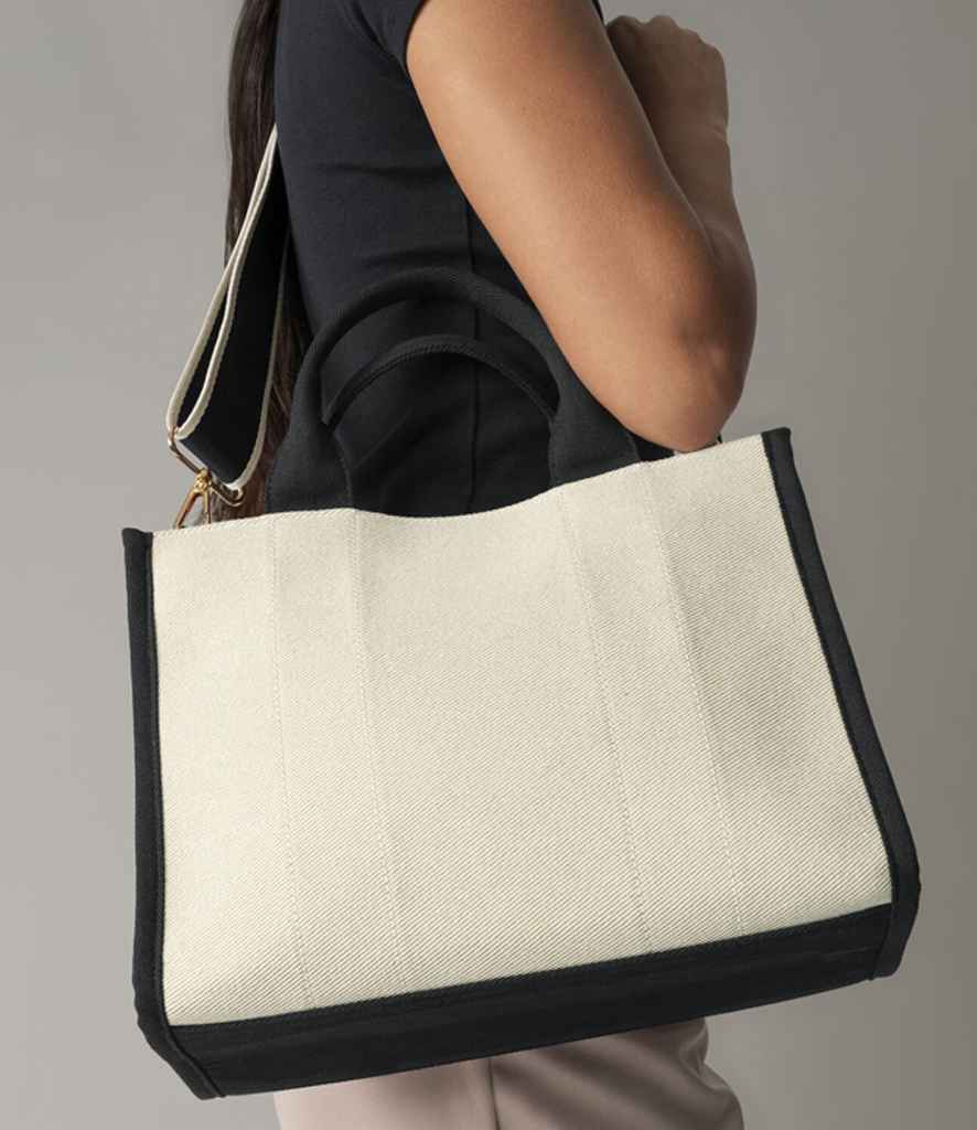 Natural/Black handbag and/or pouch